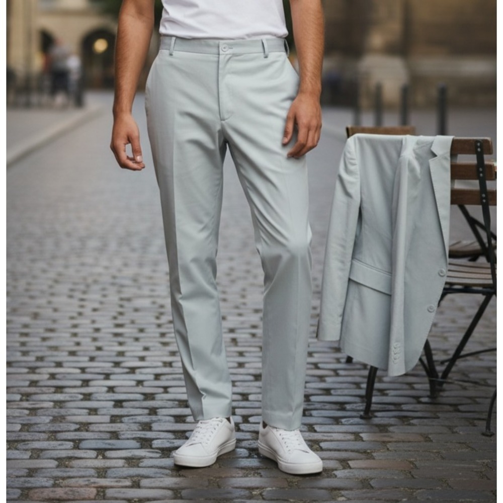 Mode of One Mens Slim Fit Suit Pants in Iced Mint Size 31 new - Picture 1 of 7